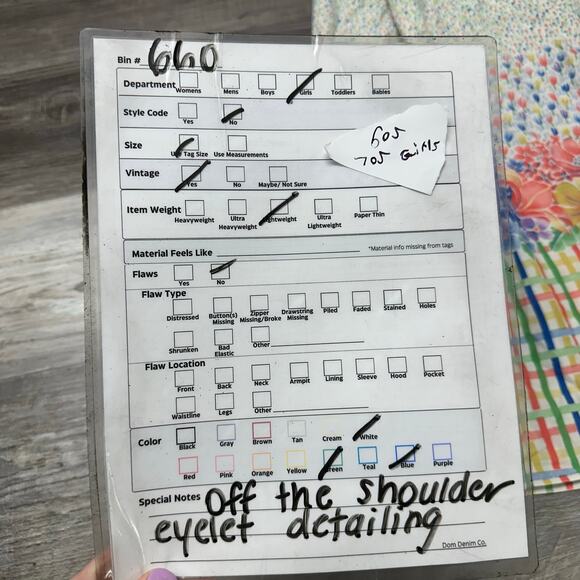 Vintage Kate Greenaway White Green Blue 6 Off-Shoulder Floral Boho Smocked Dress - Picture 9 of 9